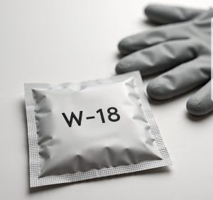Sealed packet of pure W-18 research chemical for Buy W-18 Canada – lab-grade and discreetly packaged for Canadian researchers