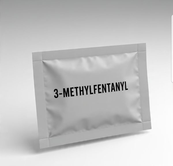 Buy Pure 3-Methylfentanyl Canada – ≥99.9% forensic-grade 3-Methylfentanyl citrate powder in sealed ChemLabs Canada vial, UPLC-MS/NMR certificate visible, NOC-required analytical reference for Canadian toxicology & forensic laboratories.