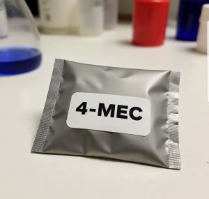 Buy Pure 4-MEC Canada – 99.9% high-purity 4-MEC HCl crystal in sealed ChemLabs Canada vial, GC-MS/NMR certificate visible, NOC-compliant lab-tested research chemical for Canadian forensic buyers.