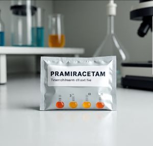 Buy Pure Pramiracetam Canada – 99.9% high-purity pramiracetam sulfate powder in sealed ChemLabs Canada vial, LC-MS/NMR certificate visible, lab-tested research chemical for Canadian buyers.